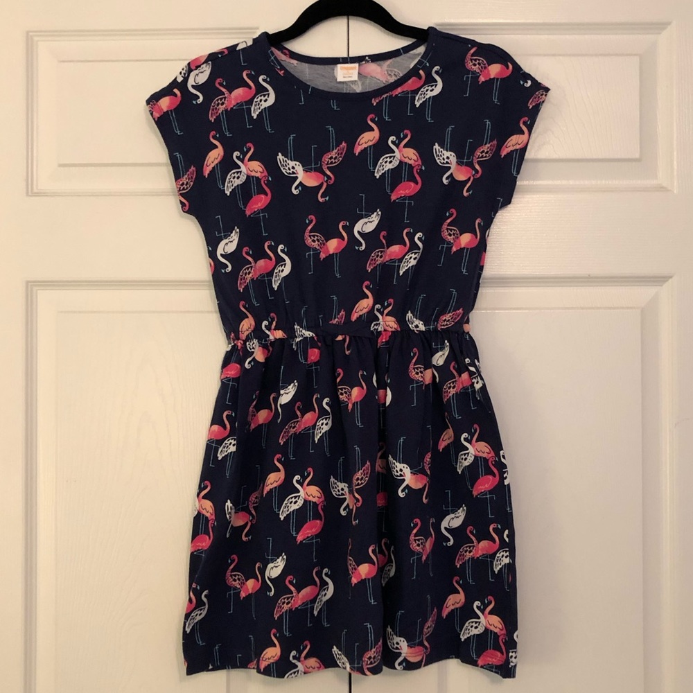 NWT Girls Gymboree Flamingo Short Sleeve Dress